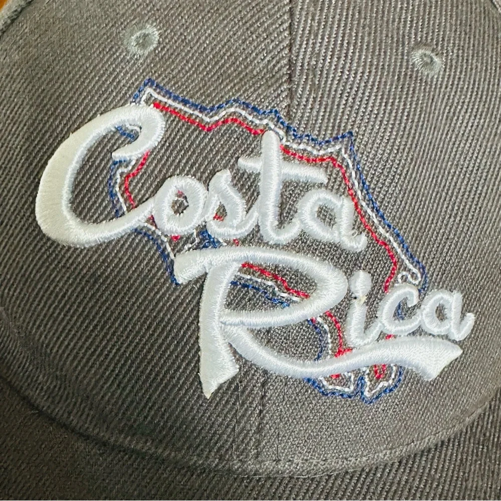 Costa Rica Hat Hook & Loop Strapback Raised Embroidery
